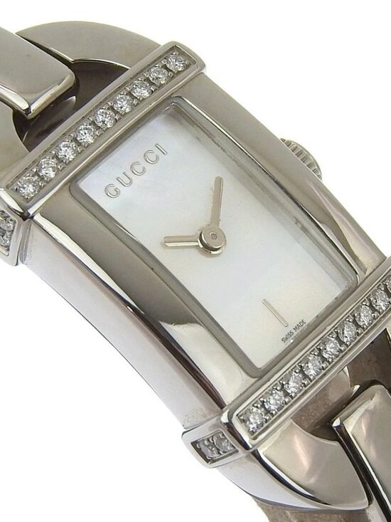 GUCCI Watches 6800L White shellDial Stainless Steel/diamond Quartz Analog ... main image 9